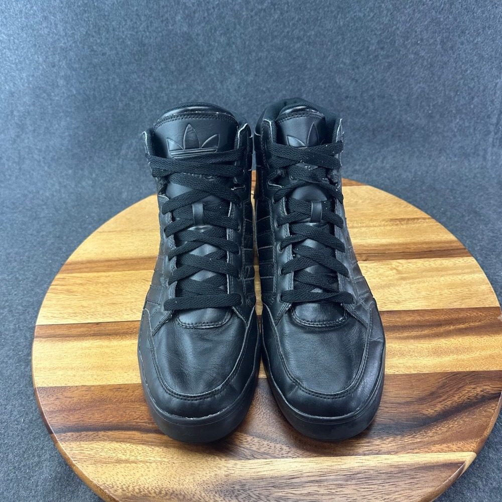 Adidas Originals Hard Hi Court AQ6800 Triple Black Mens 13 US High Top Sneaker - Picture 5 of 12